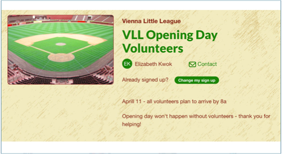 Opening Day Volunteers Needed!