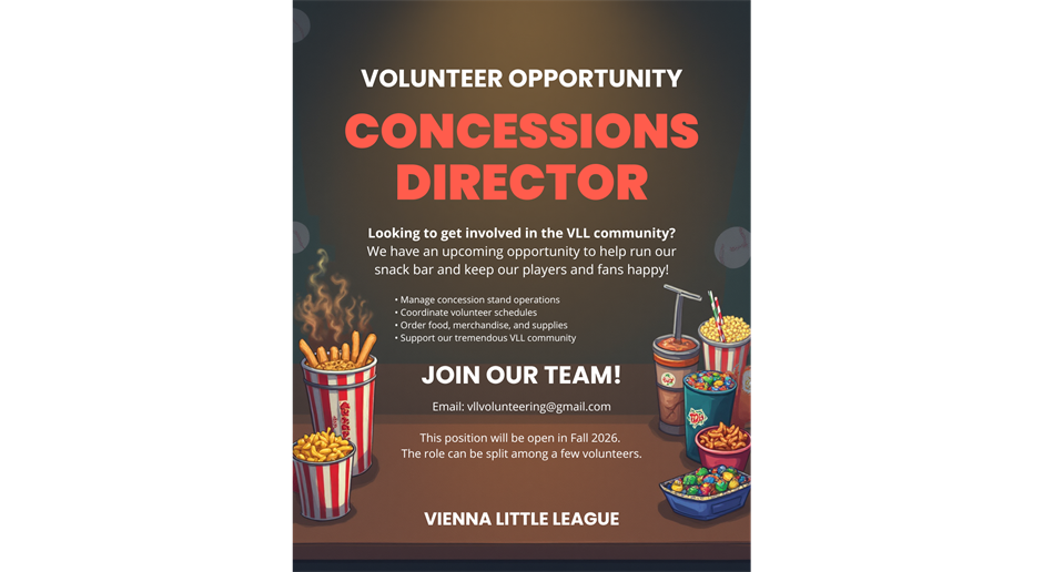 Concessions Director Volunteer Opportunity